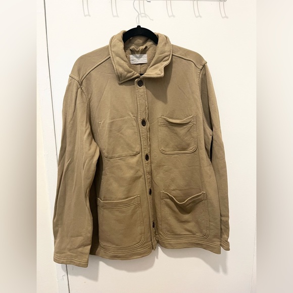 EVERLANE cotton heavy over shirt tan large - Picture 2 of 5